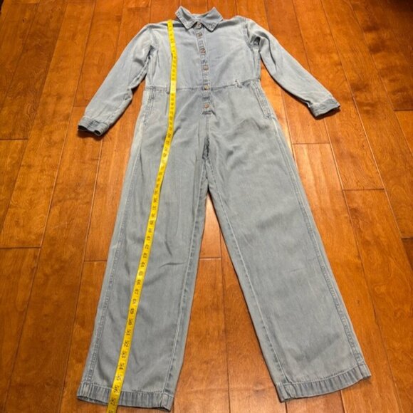 Billabong Salty Blonde Women Jumpsuit Size S Sunday Denim Utility Festival Comfy - Picture 13 of 16
